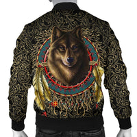 Wolf Warrior Dreamcatcher Exclusive Background Native American Design 3D Bomber Jackets LT10 - Wonder Print Shop