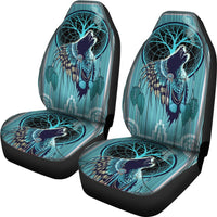 Native American Indian Wolf 3D Car Seat Covers LT10 - Wonder Print Shop