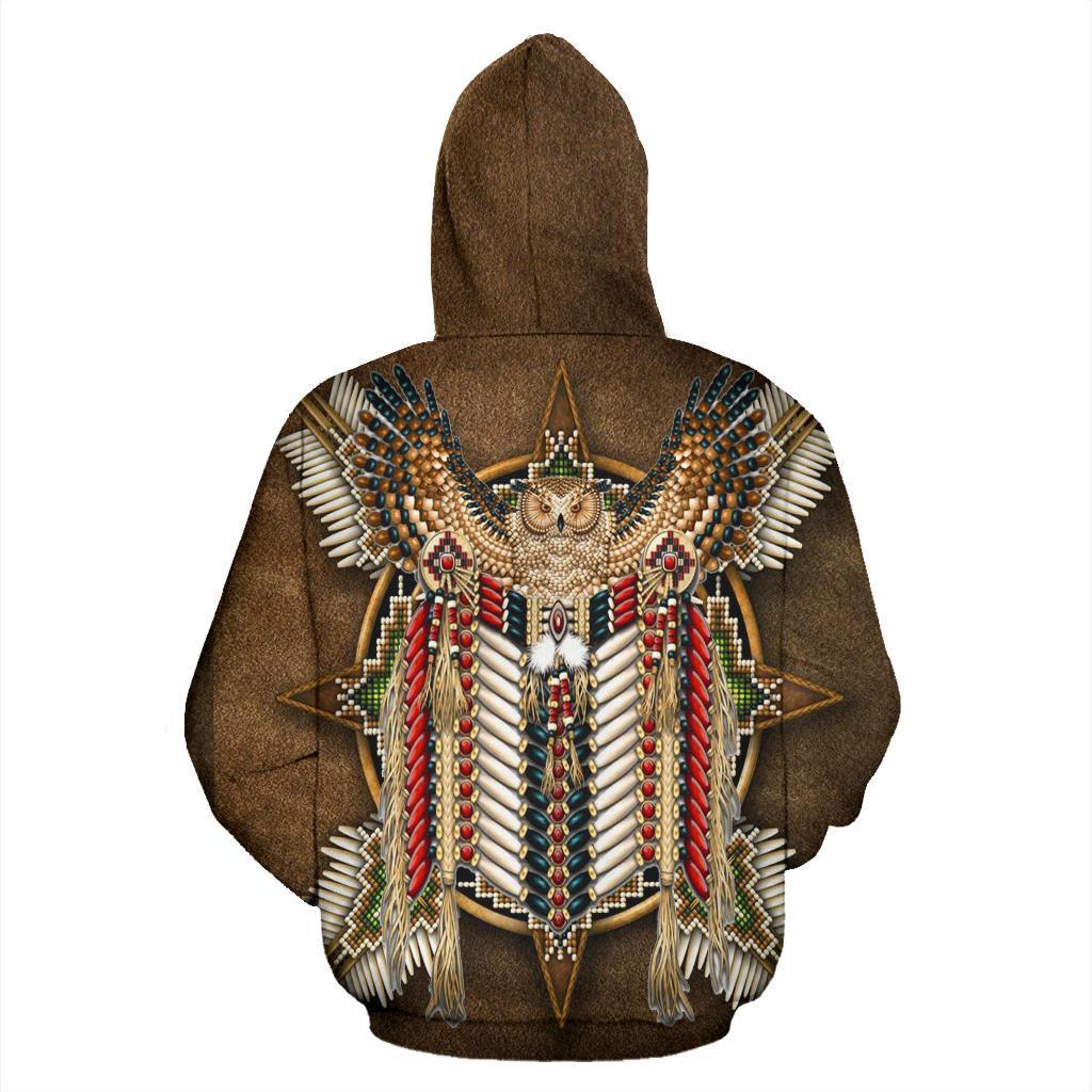 Golden Owl Breastplate Native American All Over Hoodie LT10 - Wonder Print Shop