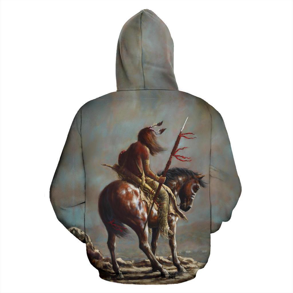 End Of The Trail Native American All Over Zip Up Hoodie LT10 - Wonder Print Shop