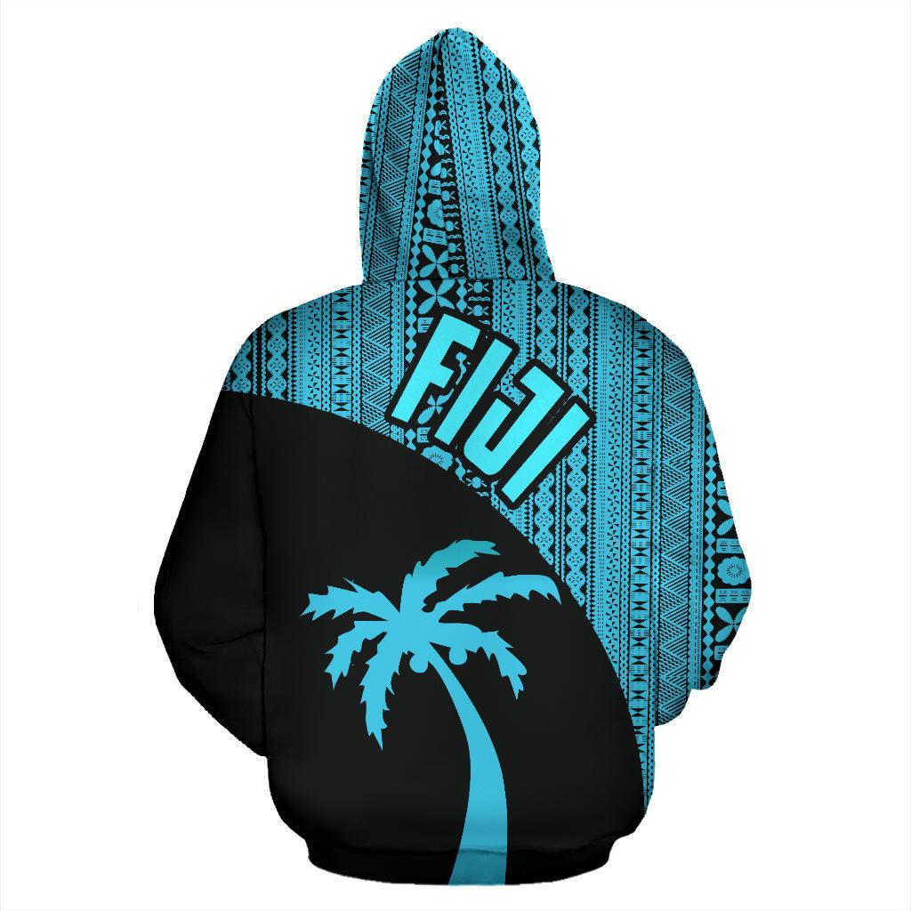 Fiji Tapa Hoodie Fiji Coconut Tree - Wonder Print Shop
