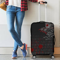 Viking Luggage Cover - The Raven Of Odin Rune Blood RLT12 - Wonder Print Shop