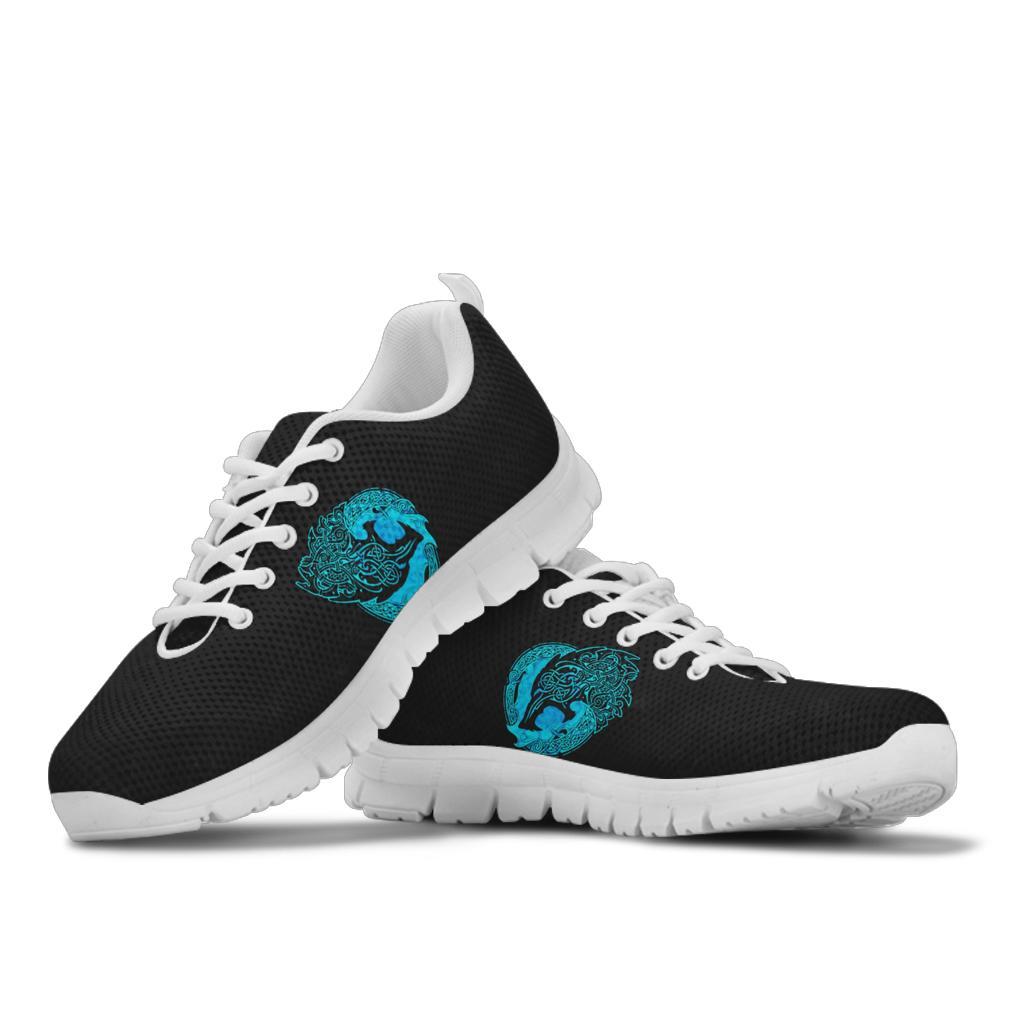 Viking Sneakers - Fenrir Wolf Cyan RLT12 - Wonder Print Shop