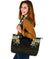 Viking Large Leather Tote, Fenrir Raven and Vegvisir Tattoo Yellow RLT12 - Wonder Print Shop