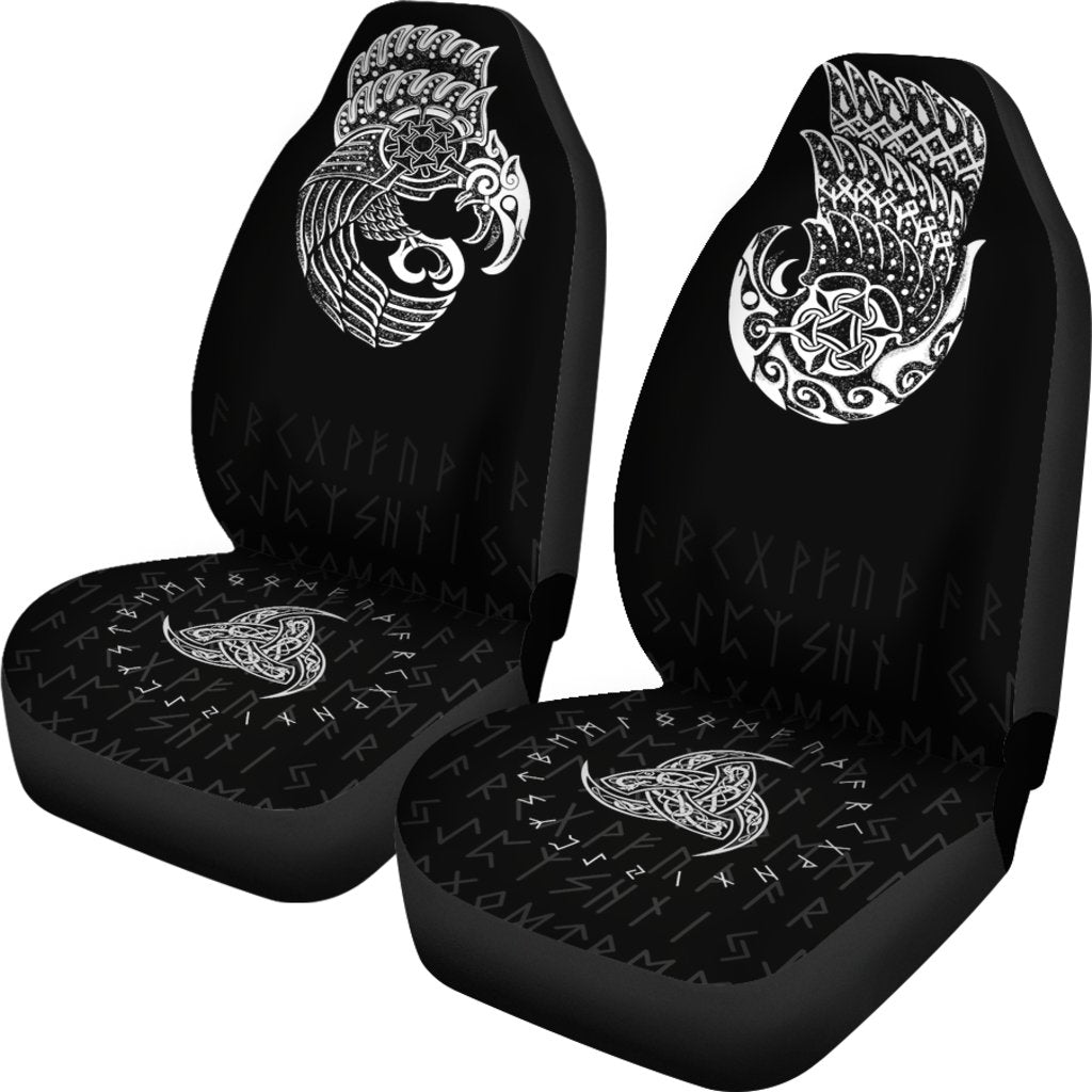 Viking Car Seat Cover Raven Tattoo RLT12 - Wonder Print Shop