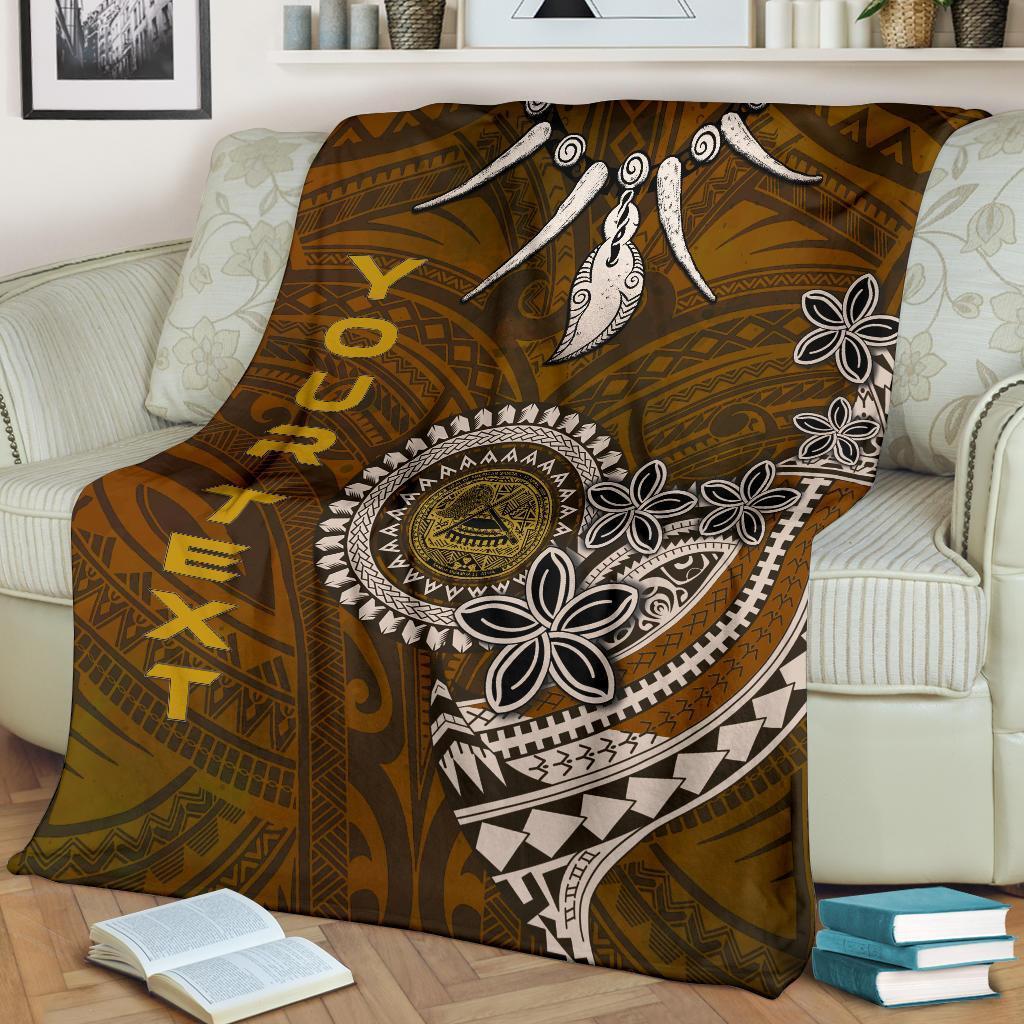 american-samoa-custom-personalised-premium-blankets-polynesian-boar-tusk