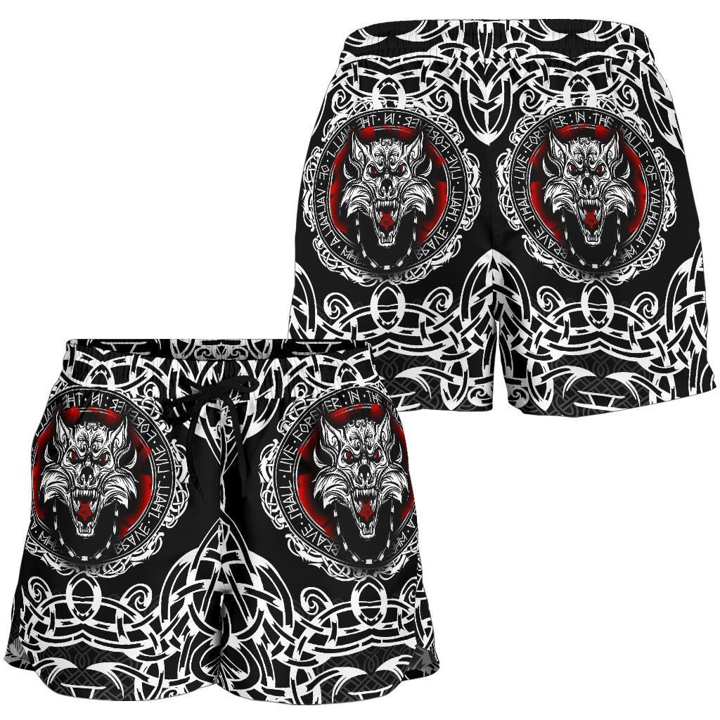 viking-womens-shorts-fenrir-wolf