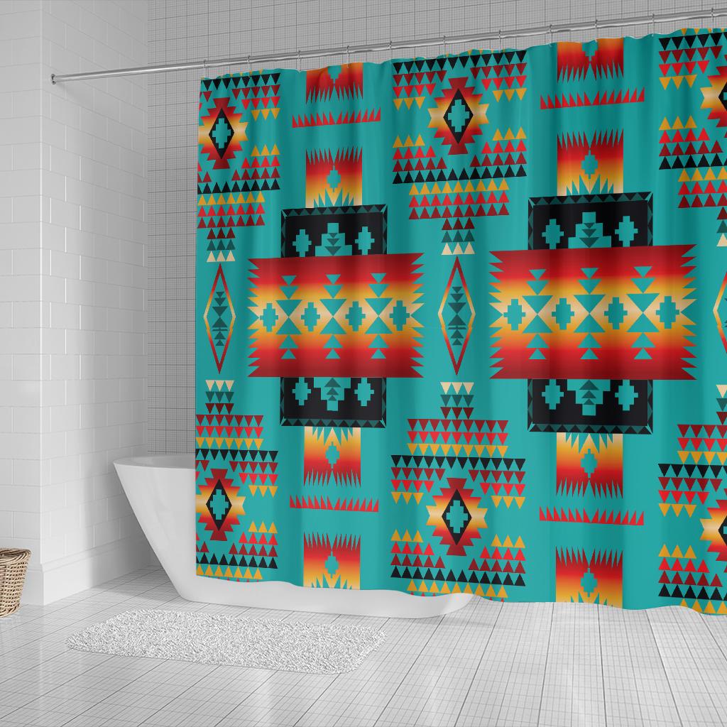 blue-native-tribes-pattern-native-american-shower-curtain