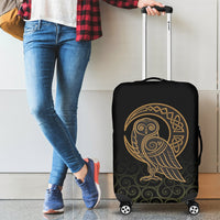 Viking Luggage Covers Owl Celtic On Triskels Background RLT12 - Wonder Print Shop