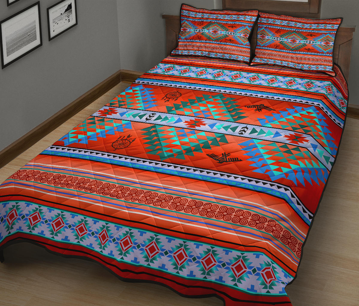 Red Thunderbird Native American Quilt Bed Set LT10 - Wonder Print Shop