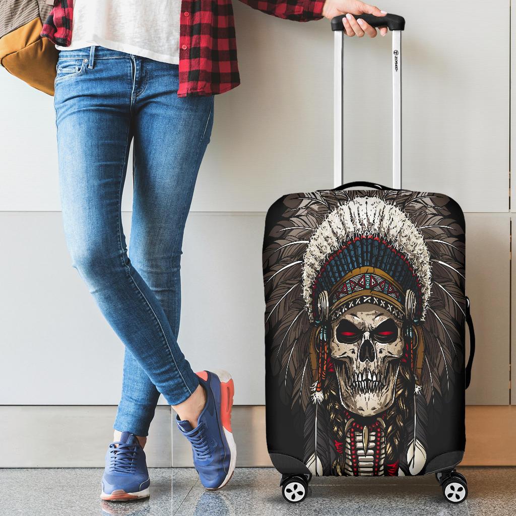 Skull Chief Native American Luggage Covers LT10 - Wonder Print Shop