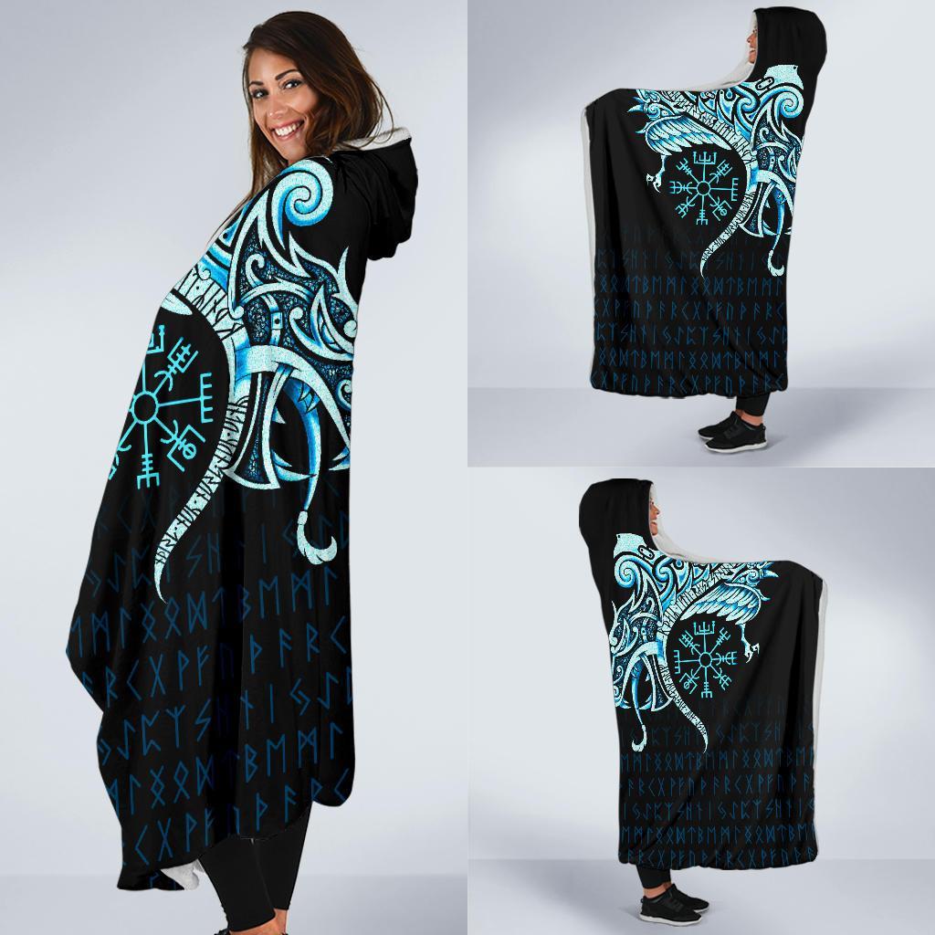 viking-economy-hooded-blanket-fenrir-raven-and-vegvisir-tattoo-cyan