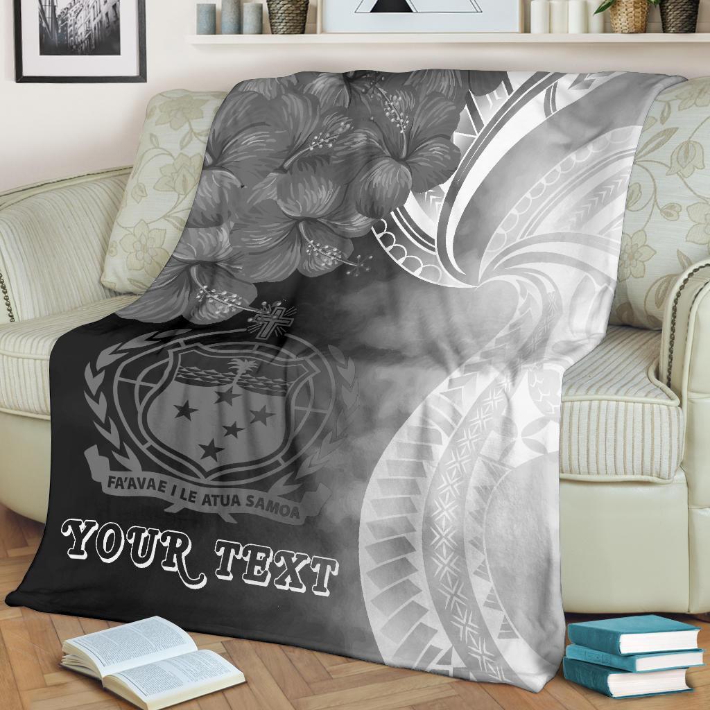 samoa-custom-personalised-premium-blanket-samoa-seal-wave-style-black