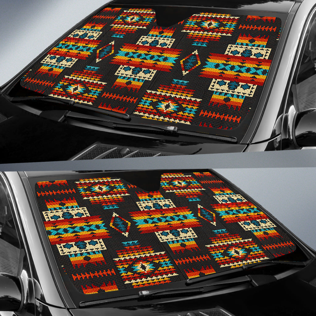 black-pattern-native-american-auto-sun-shades