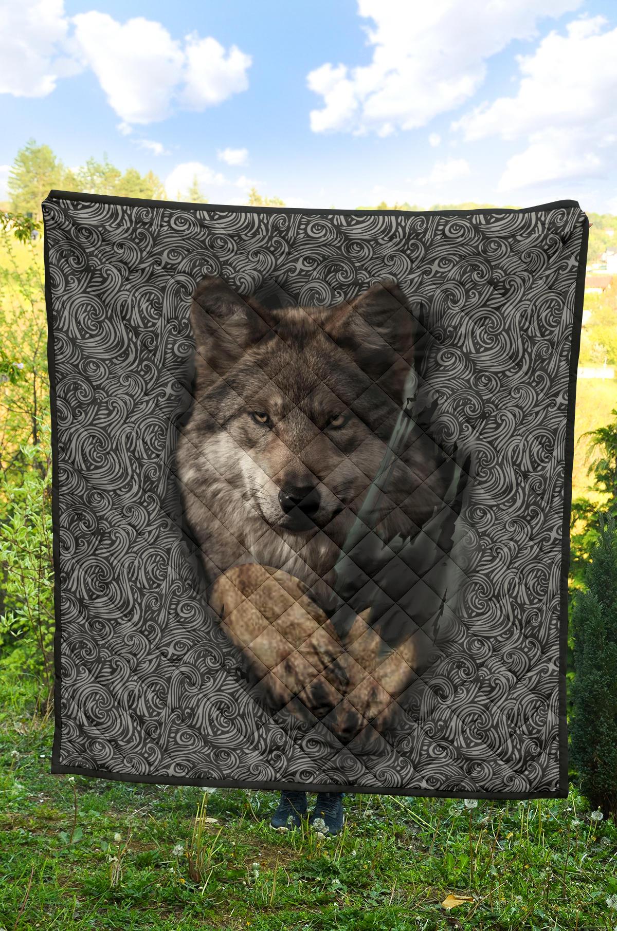 Wolf Escape Native American Premium Quilt LT10 - Wonder Print Shop