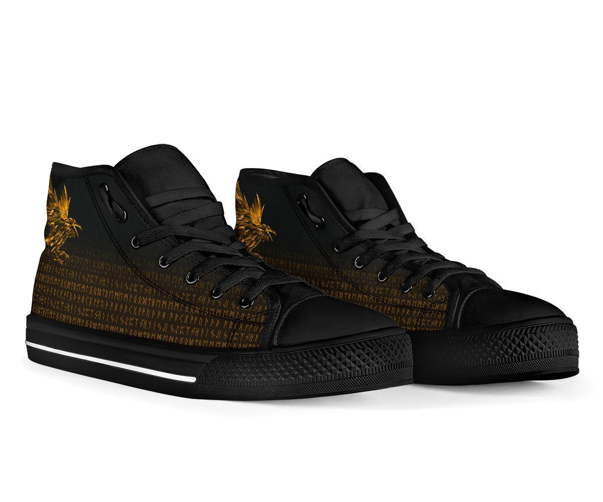 viking-high-top-shoes-the-raven-of-odin-rune-gold