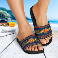 blue-ethnic-pattern-native-american-slide-sandals