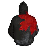 Canada Maple Leaf All Over Zip Up Hoodie - Wonder Print Shop