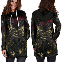 Viking Hoodie Dress The Wolves Skoll and Hati RLT12 - Wonder Print Shop
