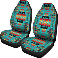 Blue Native Tribes Pattern Native American Car Seat Covers LT10 - Wonder Print Shop