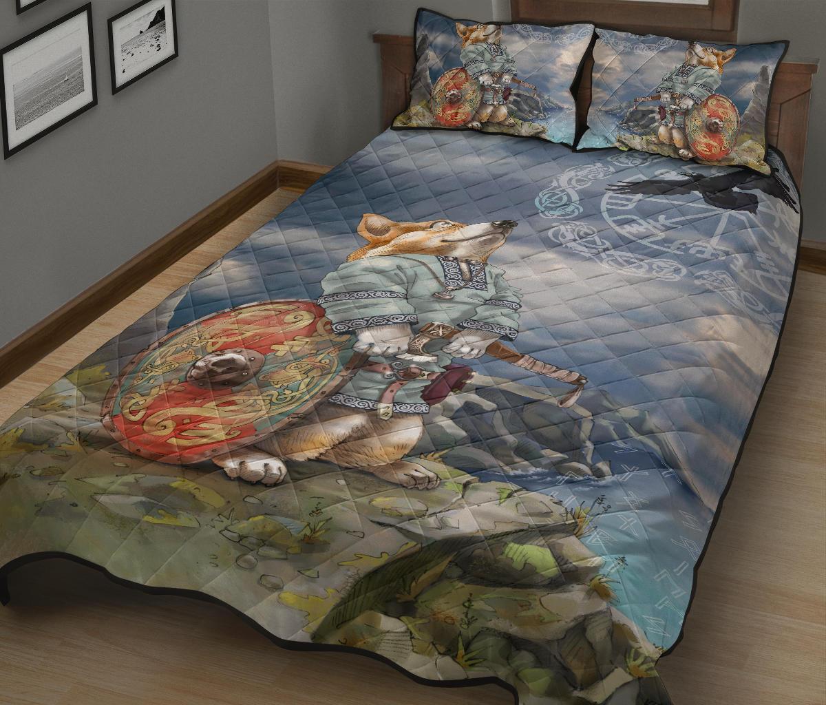 Viking Quilt Bed Set, Corgi RLT12 - Wonder Print Shop
