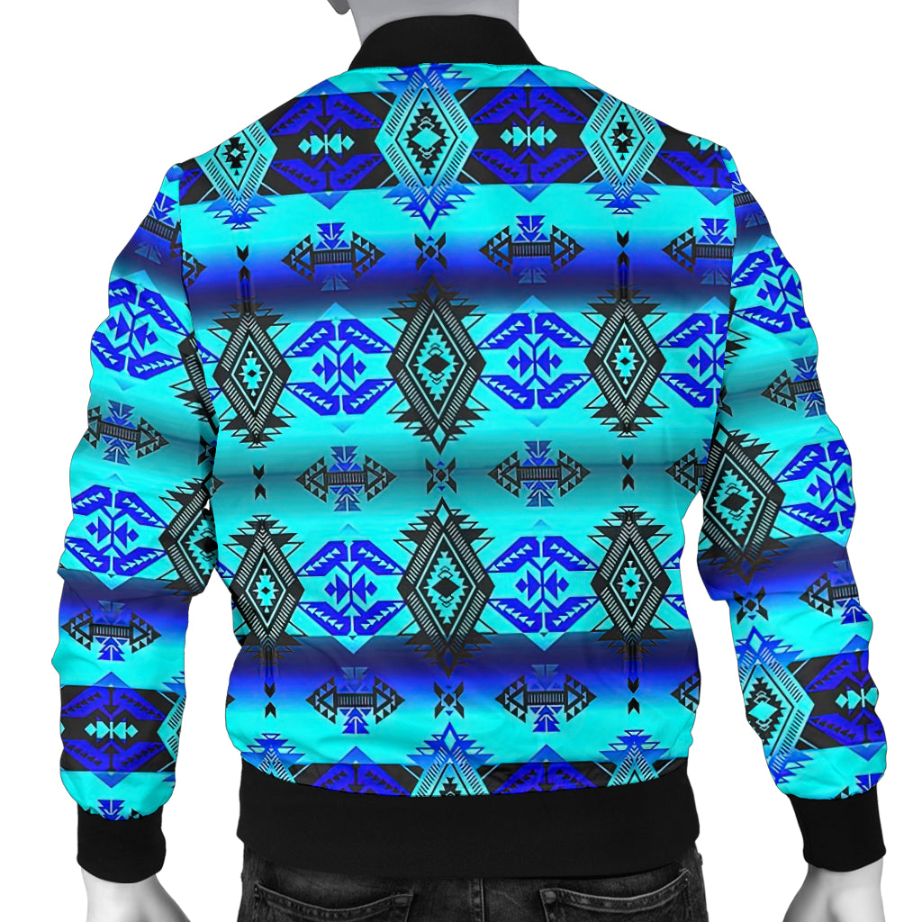 Sovereign Nation Midnight Flat Men's Bomber Jacket LT10 - Wonder Print Shop