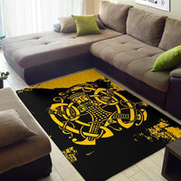 Viking Area Rug, Loki Bound Triskele Rune Gold RLT12 - Wonder Print Shop