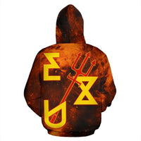 African Hoodie Exu Orisha Yoruba Religion Zip up Hoodie - Wonder Print Shop