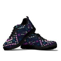 Native American Dark Color Pattern Sneakers LT10 - Wonder Print Shop