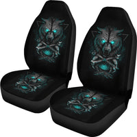 Wolf With Blue Eyes Car Seat Covers LT10 - Wonder Print Shop