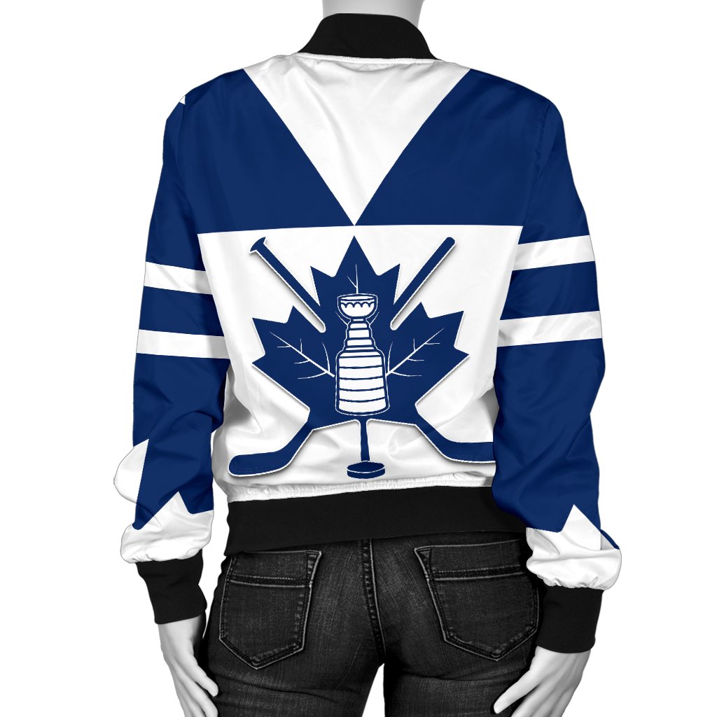 Canada Hockey Maple Leaf Champion Women Bomber Jacket - Wonder Print Shop
