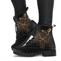 viking-leather-boots-odins-celtic-raven-tattoo