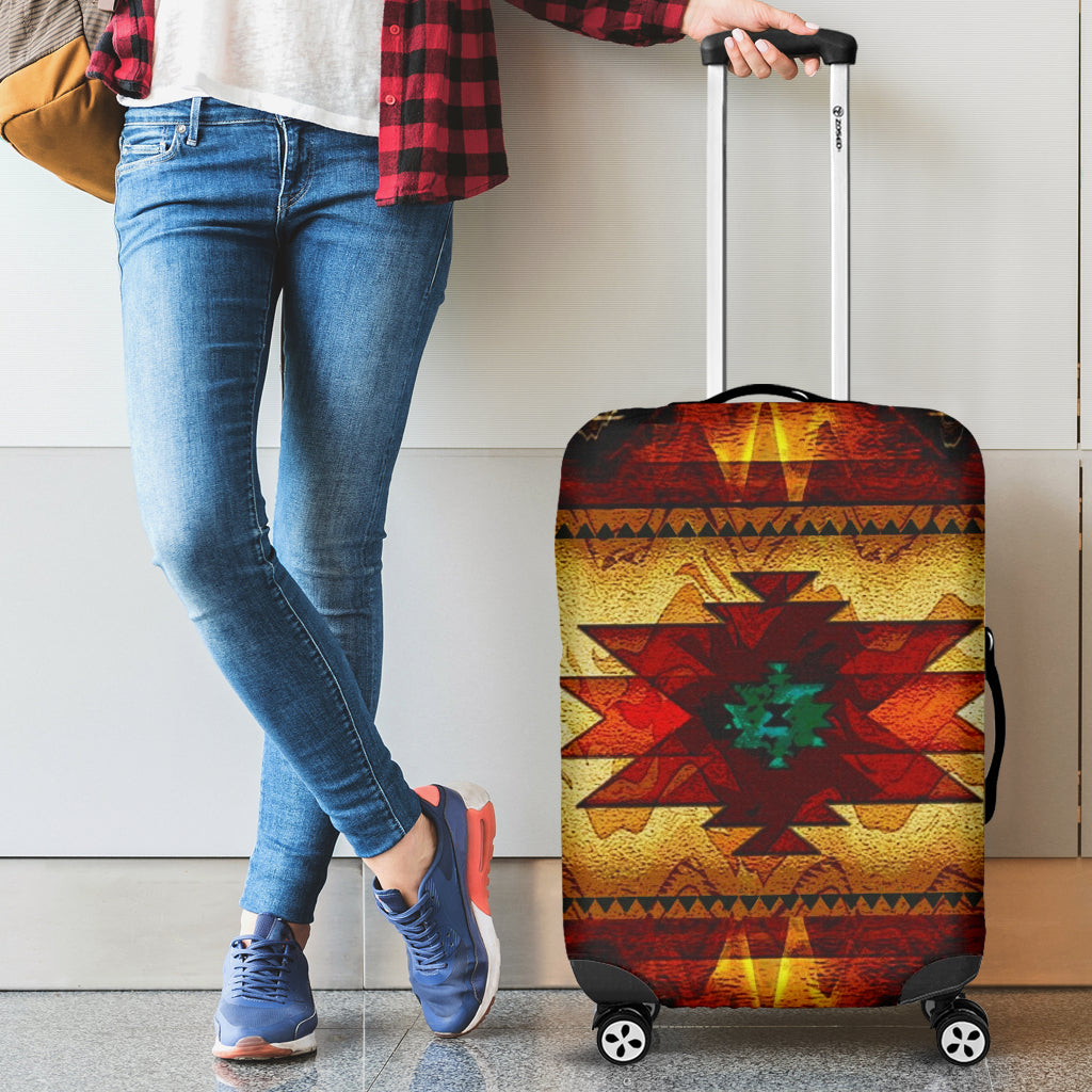 United Tribes Brown Design Native American Luggage Covers LT10 - Wonder Print Shop