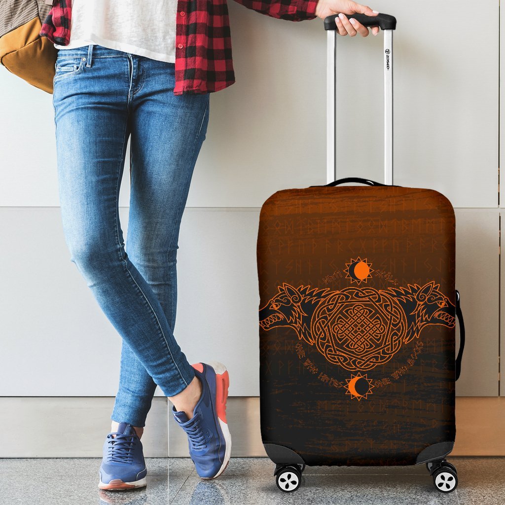 Viking Luggage Covers, Skoll and Hati Orange RLT12 - Wonder Print Shop