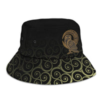 viking-bucket-hat-owl-celtic-on-triskels-background