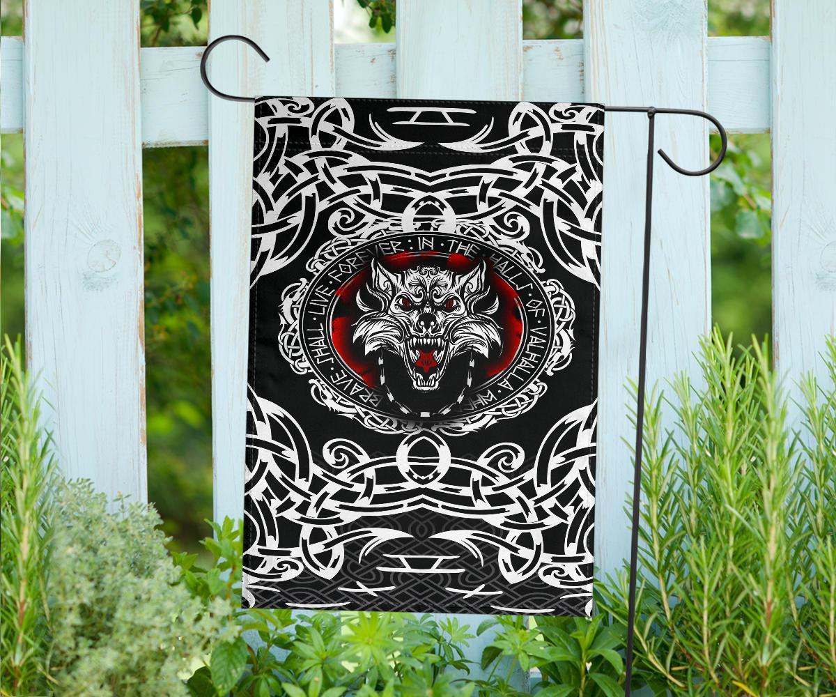Viking Flag, Fenrir Wolf RLT12 - Wonder Print Shop