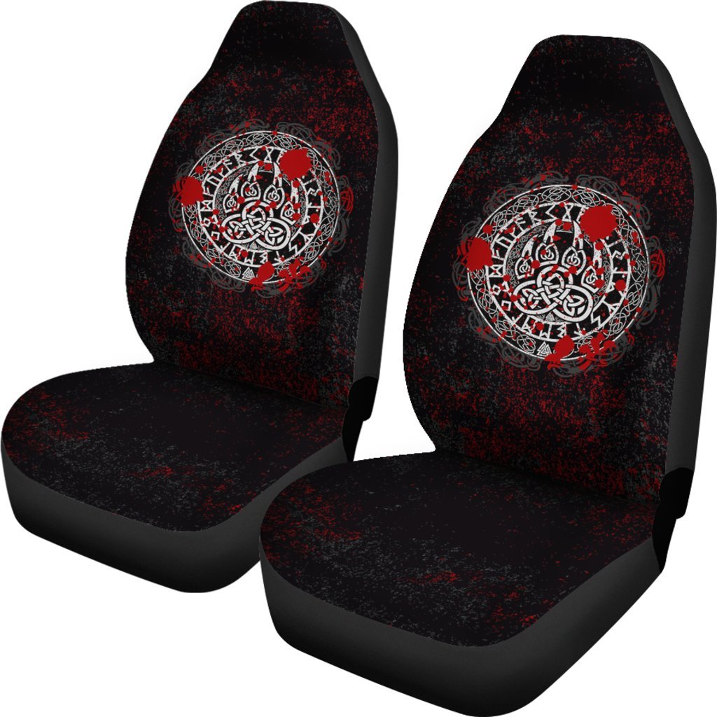 Viking Car Seat Covers Viking Bear Claws Blood Tattoo RLT12 - Wonder Print Shop