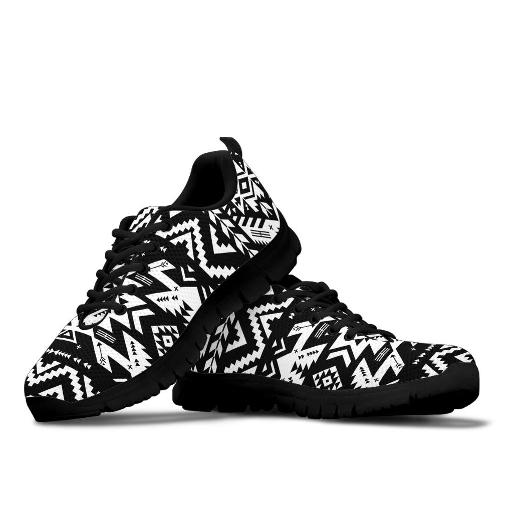 Black Pattern Native American Sneaker LT10 - Wonder Print Shop