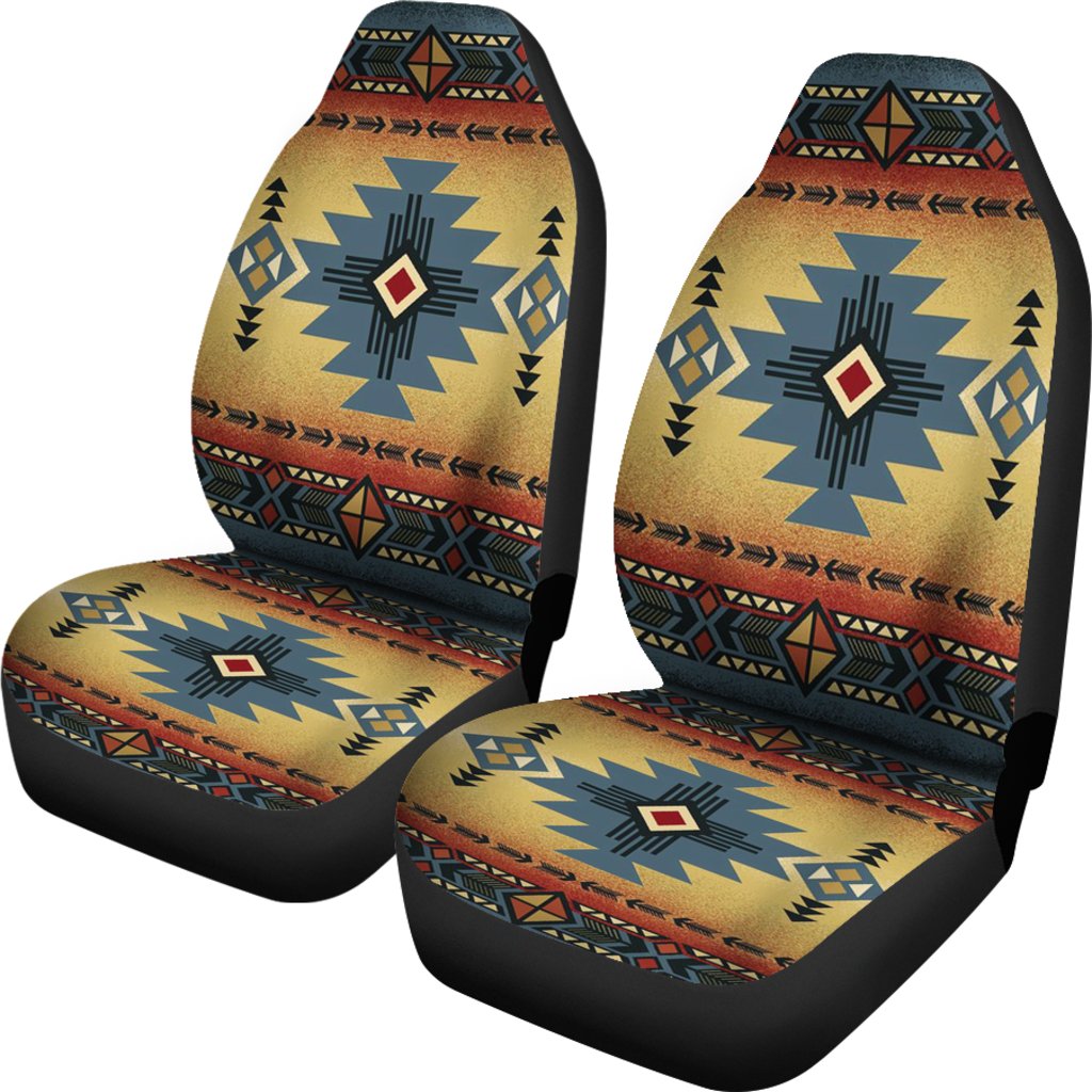 Blue Pattern Native American Car Seat Covers LT10 - Wonder Print Shop