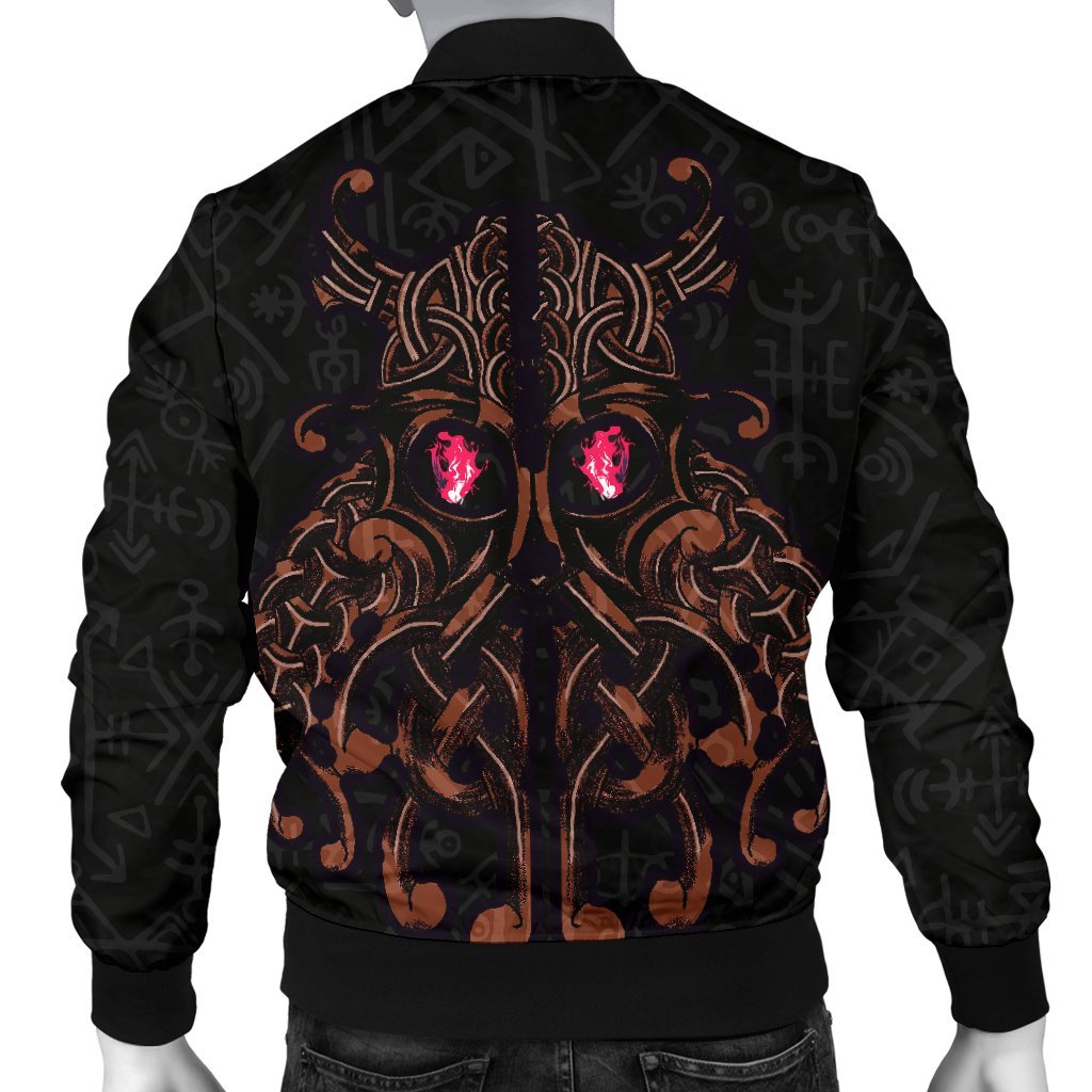 Viking Men's Bomber Jacket, Odin God Furthark Tattoo Special RLT12 - Wonder Print Shop