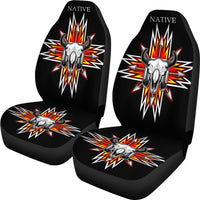 Native Bison Skull Native American Car Seat Covers LT10 - Wonder Print Shop