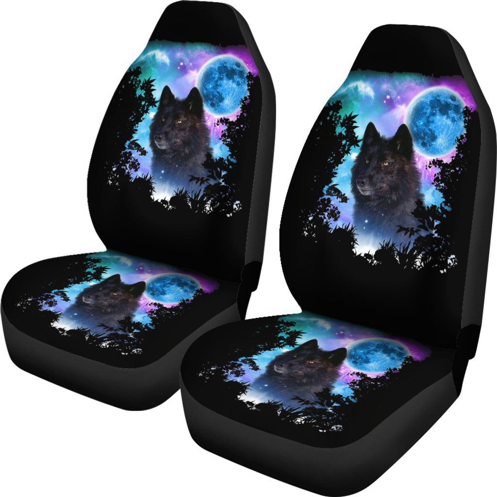 Wolf MidNight Forest Car Seat Covers LT10 - Wonder Print Shop