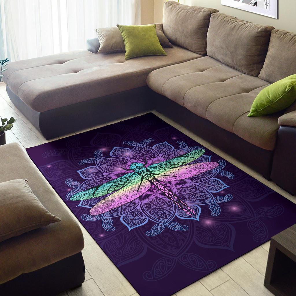 Maori Mandala Dragonfly Area Rug - Wonder Print Shop