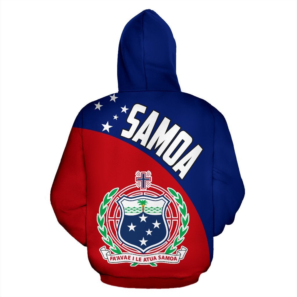 Samoa Hoodie - Samoa Flag Coat Of Arms - Wonder Print Shop