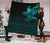 Viking Premium Quilt - The Raven Of Odin Rune Cyan RLT12 - Wonder Print Shop