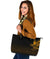 Viking Large Leather Tote Bag The Raven Of Odin Rune, Gold RLT12 - Wonder Print Shop