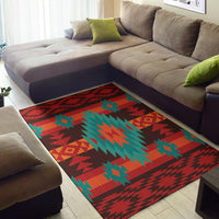 Red Geometric Pattern Area Rug LT10 - Wonder Print Shop