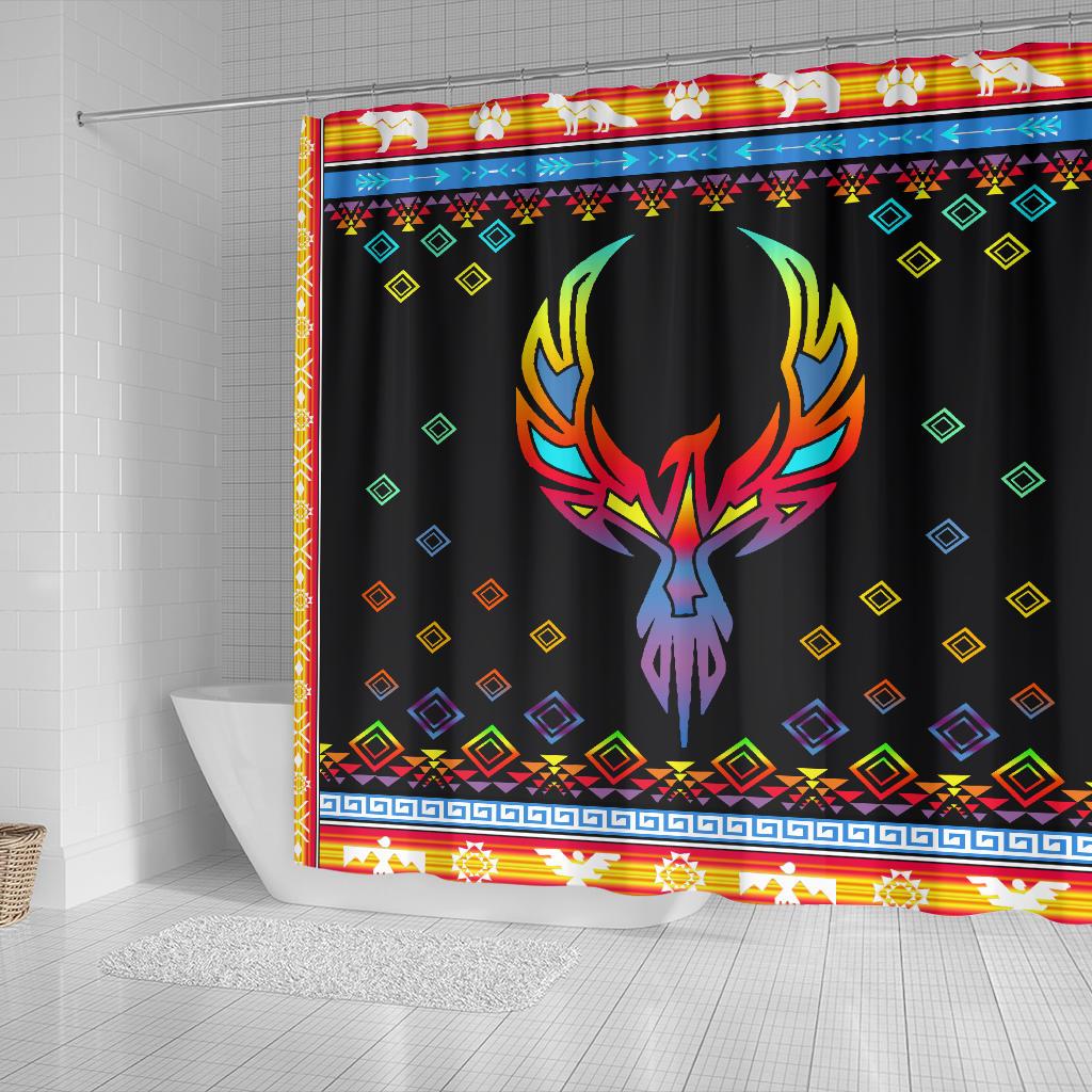 phoenix-rising-native-american-design-shower-curtain-v2