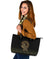 Viking Large Leather Tote Owl Celtic On Triskels Background RLT12 - Wonder Print Shop