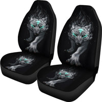 Native American Gray Wolf Native Car Seat Covers - Wonder Print Shop